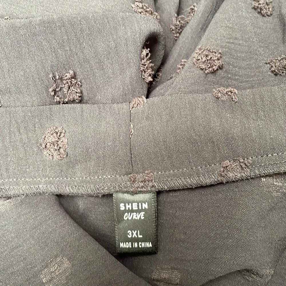 Deep Black Sheer Swiss Dot Kimono Cardigan Blouse - Picture 8 of 9